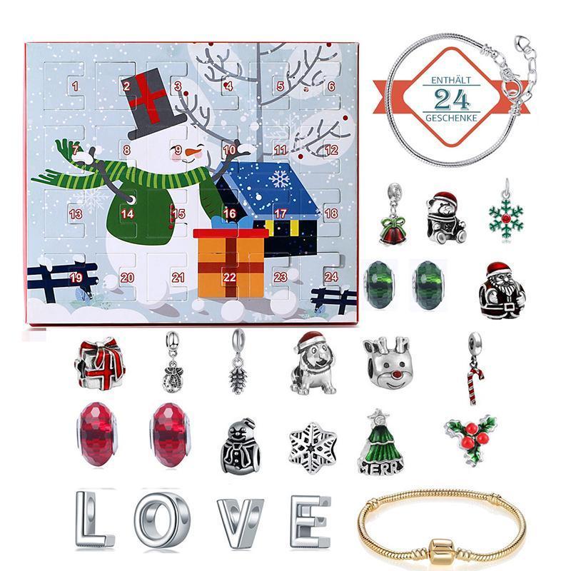 (🎅Vorzeitiger Weihnachtsverkauf - 50% RABATT🎅)24 Tage Blindbox Weihnachten DIY Armband Kalender Geschenkbox Set