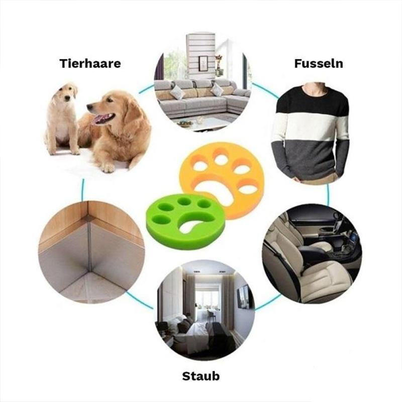 Nettjade™  Fusselpfote: Tierhaare beim Waschen und Trocknen entfernen