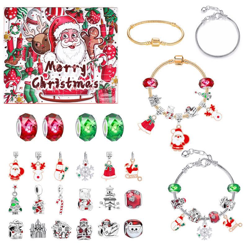 24 Tage Countdown-Kalender DIY Weihnachten Adventskalender Armbänder Set