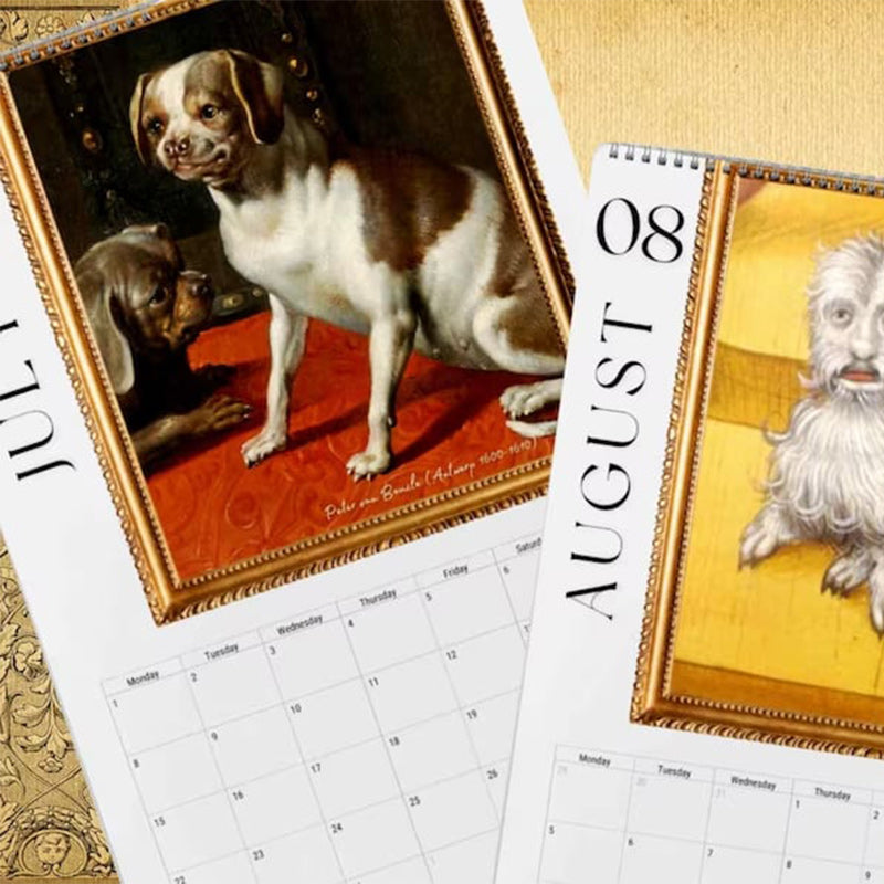 2024 Renaissance-Gemälde-Hässlicher-Hund-Kalender