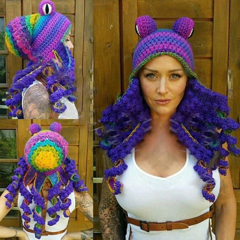 Nettjade™Warme Octopus-Mütze