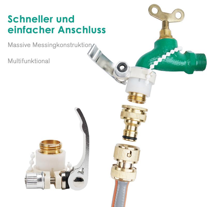 Nettjade™  Universelles 3-in-1-Messing-Schlauchanschluss-Set
