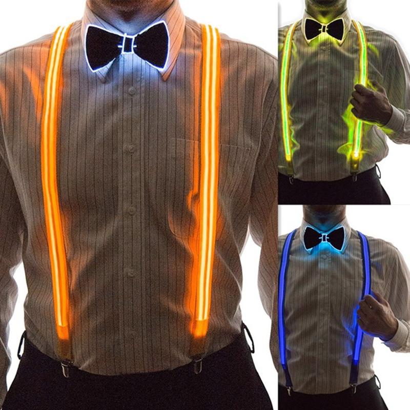 Gute Qualität LED Hosenträger & Fliege
