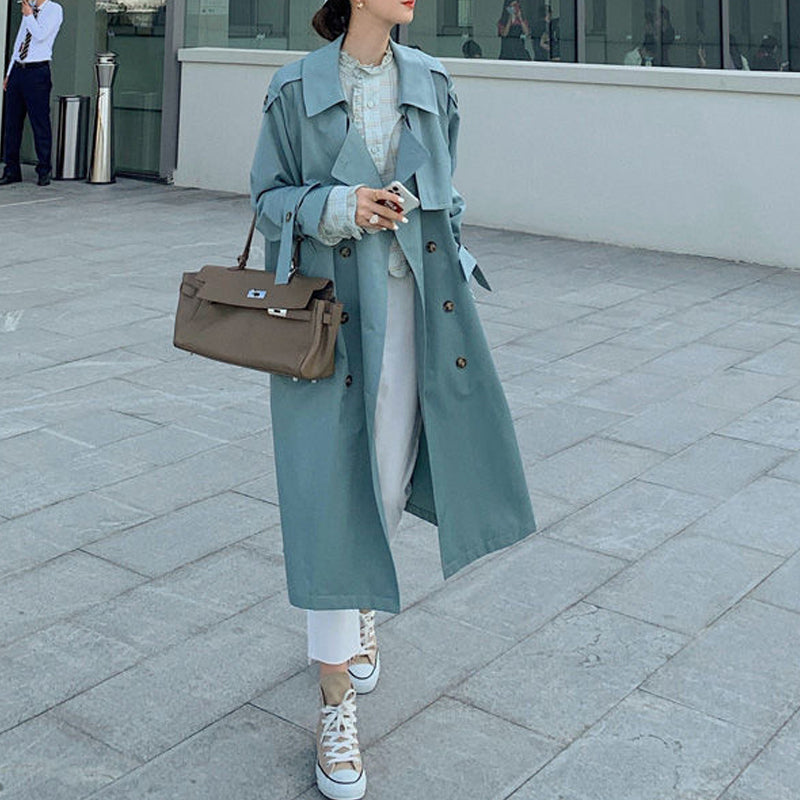 Nettjade™Damen Eleganter mittellanger Trenchcoat