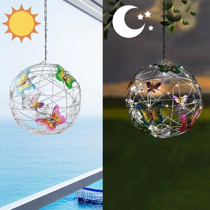 Nettjade™Solarleuchte mit Schmetterlingsdekoration