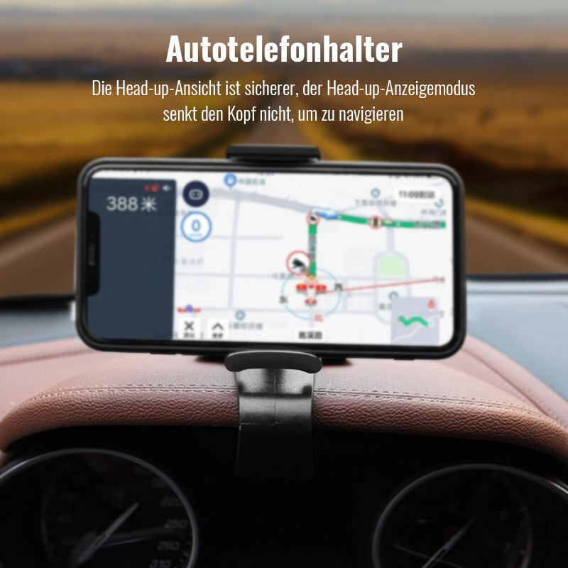Universeller Autotelefonhalter auf dem Armaturenbrett