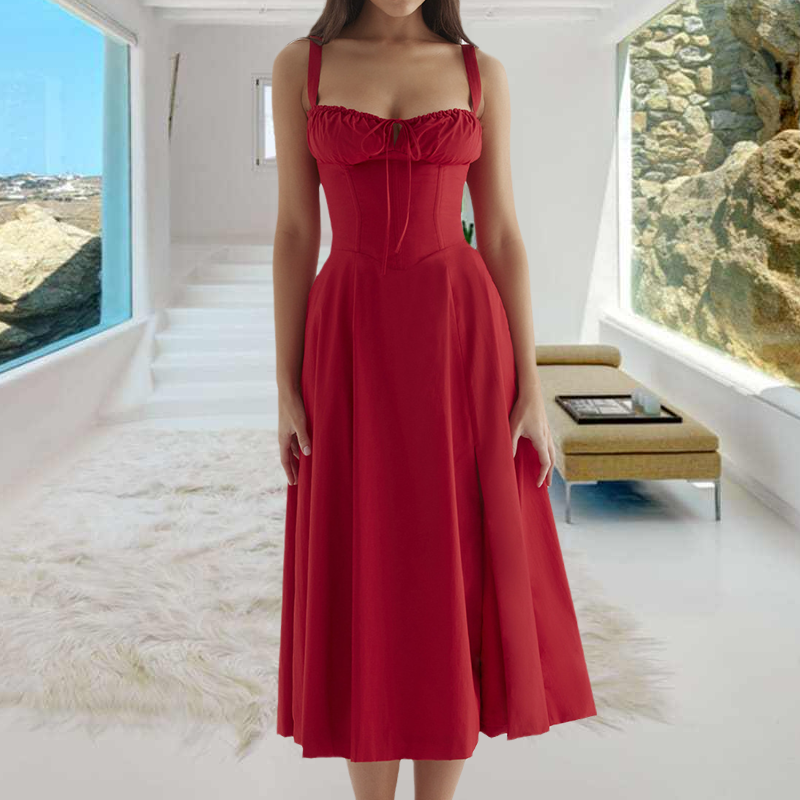 Mode Print Bustier-Sommerkleid