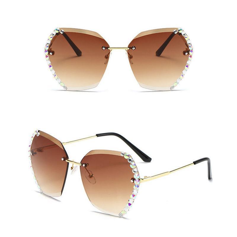 Nettjade™Kristall randlose Sonnenbrille