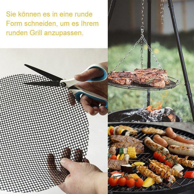 Nettjade™ Teflon Netz Grillmatte antihaft wiederverwendbar, eckig 33x40 cm