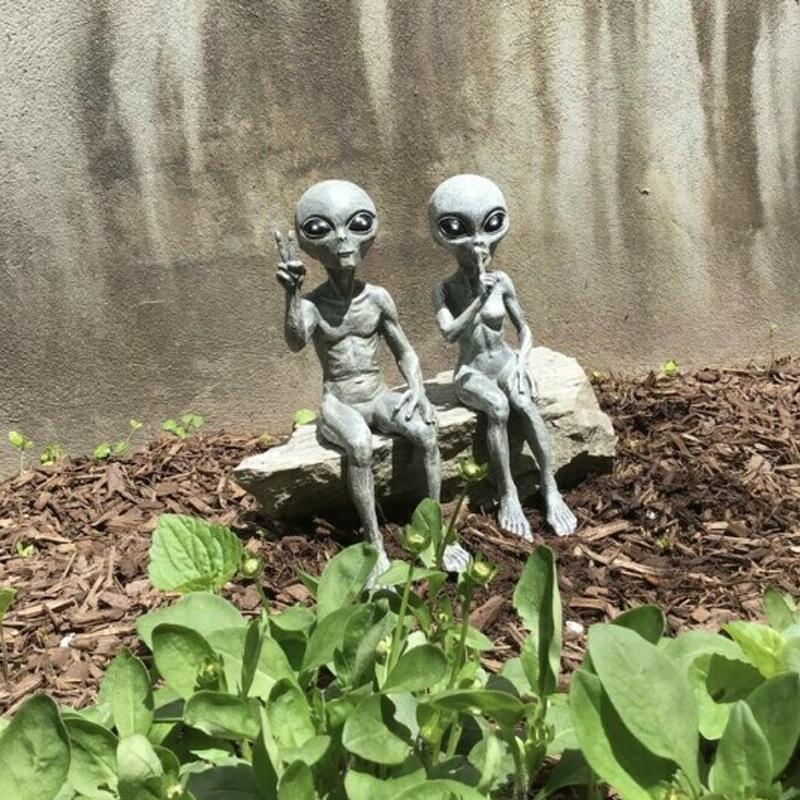 Nettjade™Außerirdische Gartenstatue