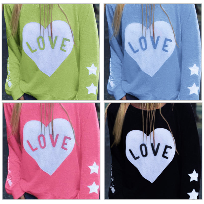 Nettjade™  Kapuzenpullover mit Liebesdruck