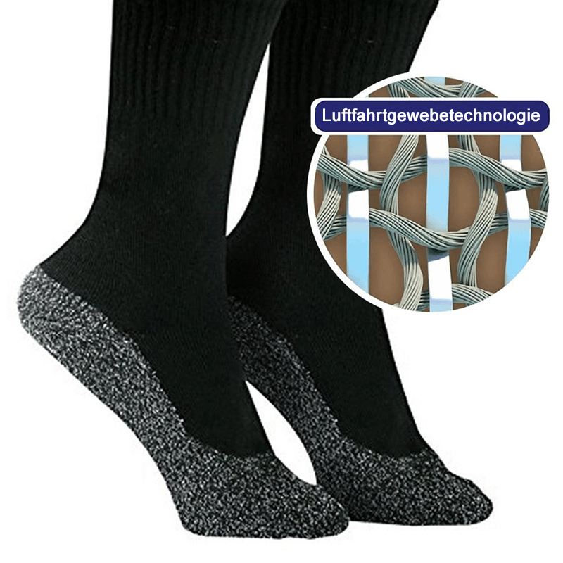 Warme Socken 35 Grad konstante Temperatur Socken，Drei Paar schwarze Socken