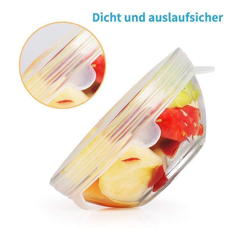 Nettjade™  Dehnbare Frischhalte Silikondeckel, 6 Stücke