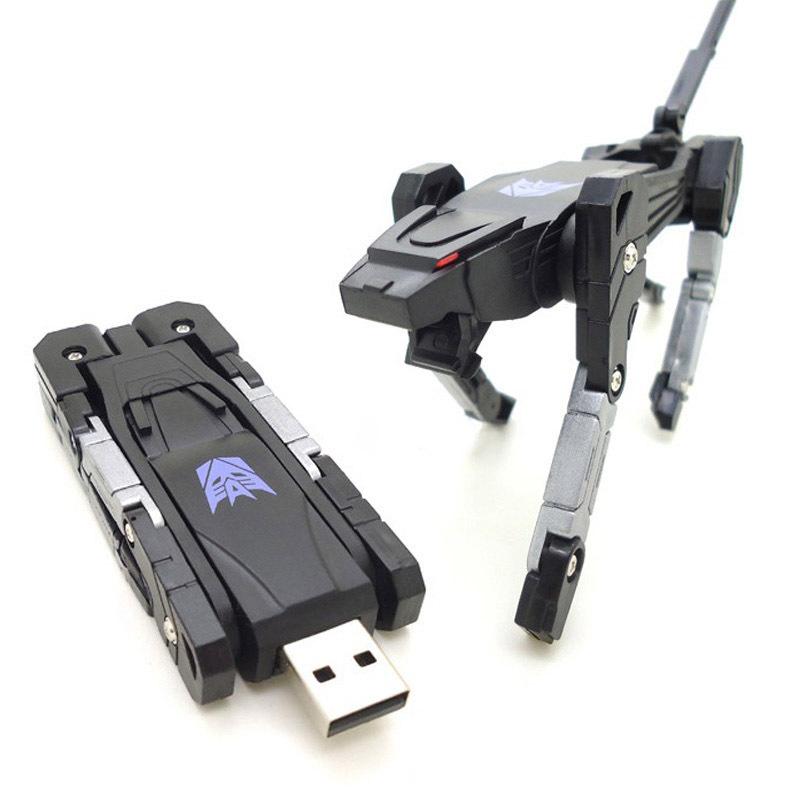 Nettjade™Einziehbarer mechanischer Blumengepard USB Flash Laufwerk