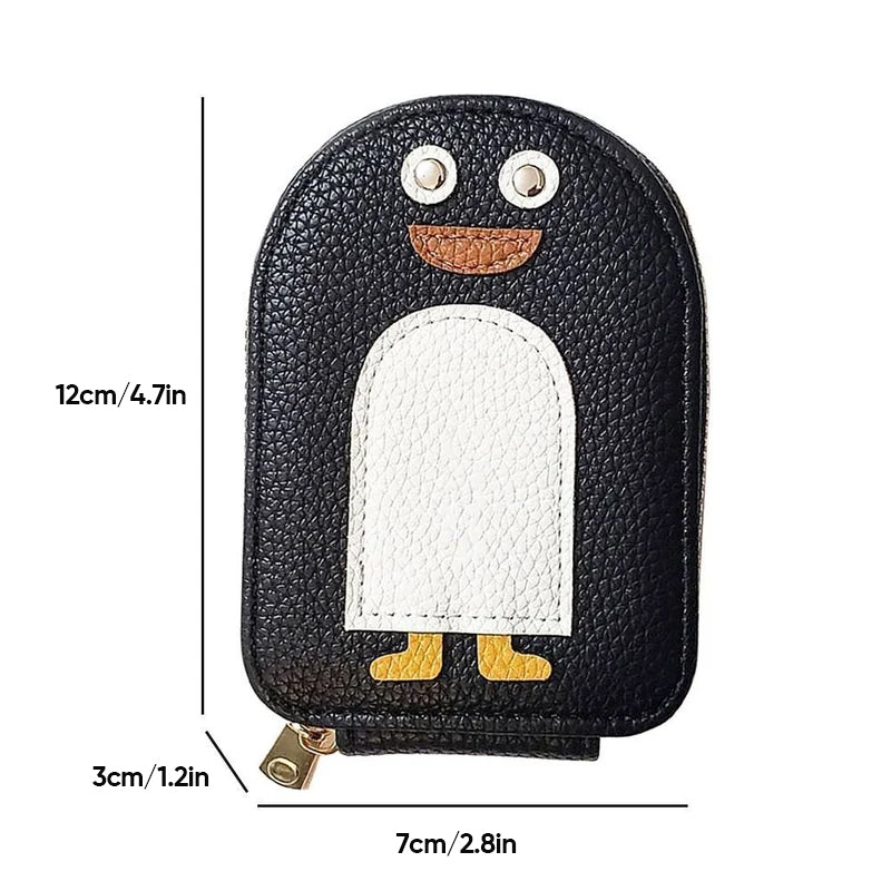 Niedliche Pinguine PU Kreditkarte Münze Brieftasche