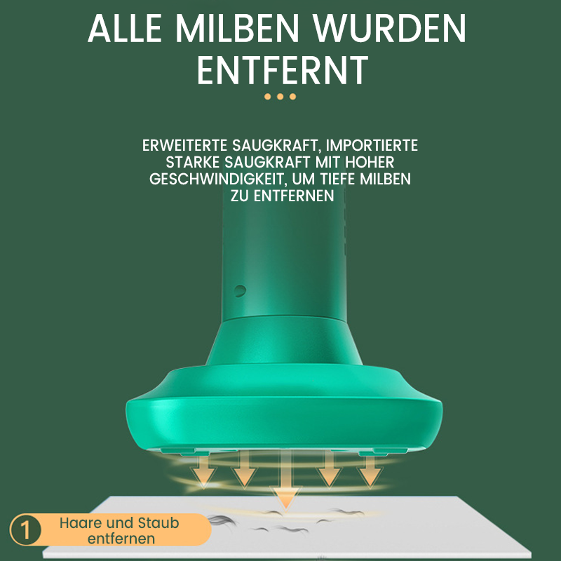 Kabelloser Staubsauger zur Entfernung von Milben