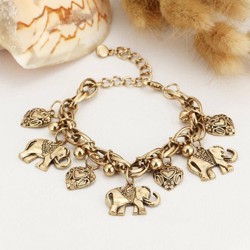 Nettjade™ Handgemachte Vintage Elefanten Fußkettchen