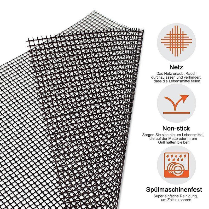 Nettjade™ Teflon Netz Grillmatte antihaft wiederverwendbar, eckig 33x40 cm
