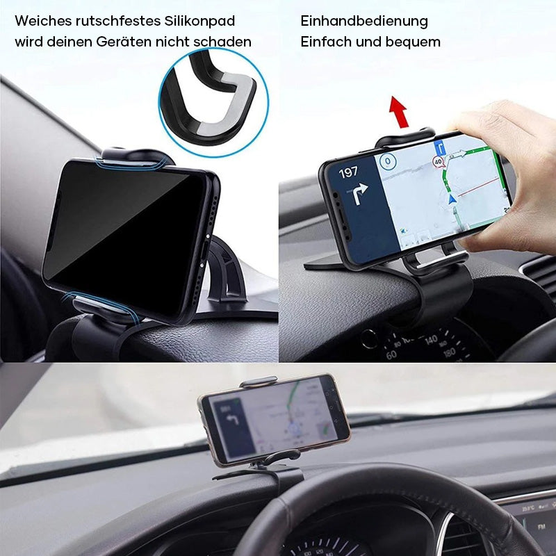 Universeller Autotelefonhalter auf dem Armaturenbrett