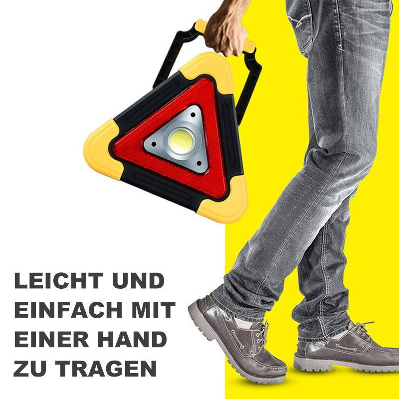 2-in-1 Solar Notfalldreieckswarnlicht am Straßenrand