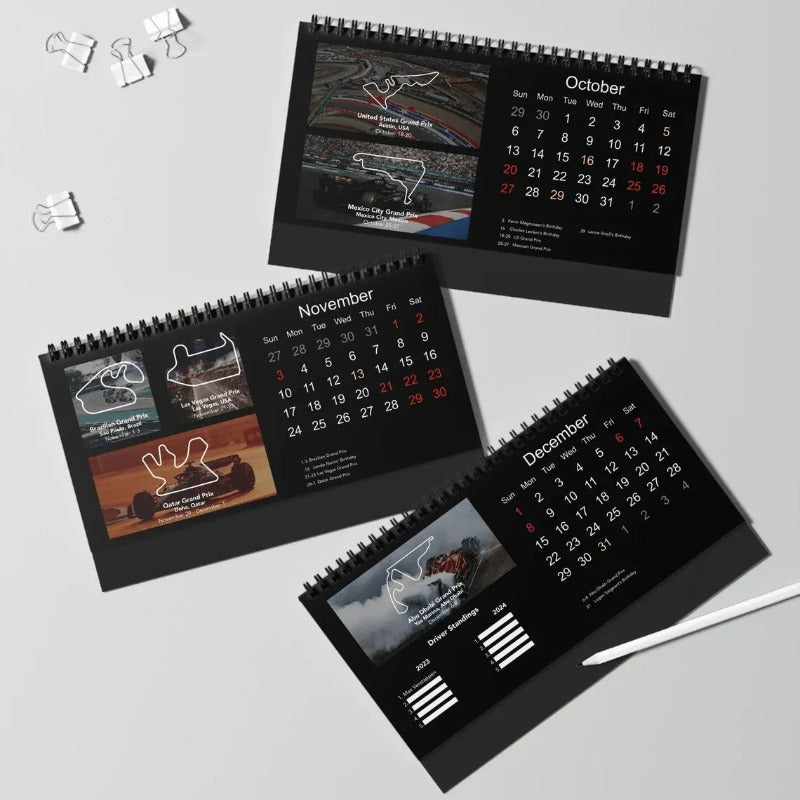 Der F1-Tischkalender 2024