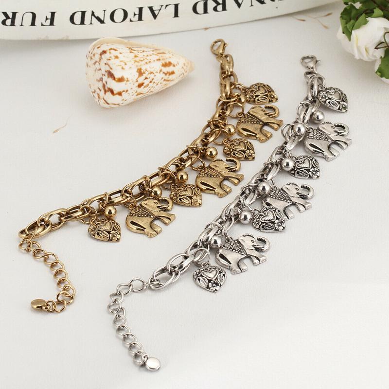 Nettjade™ Handgemachte Vintage Elefanten Fußkettchen