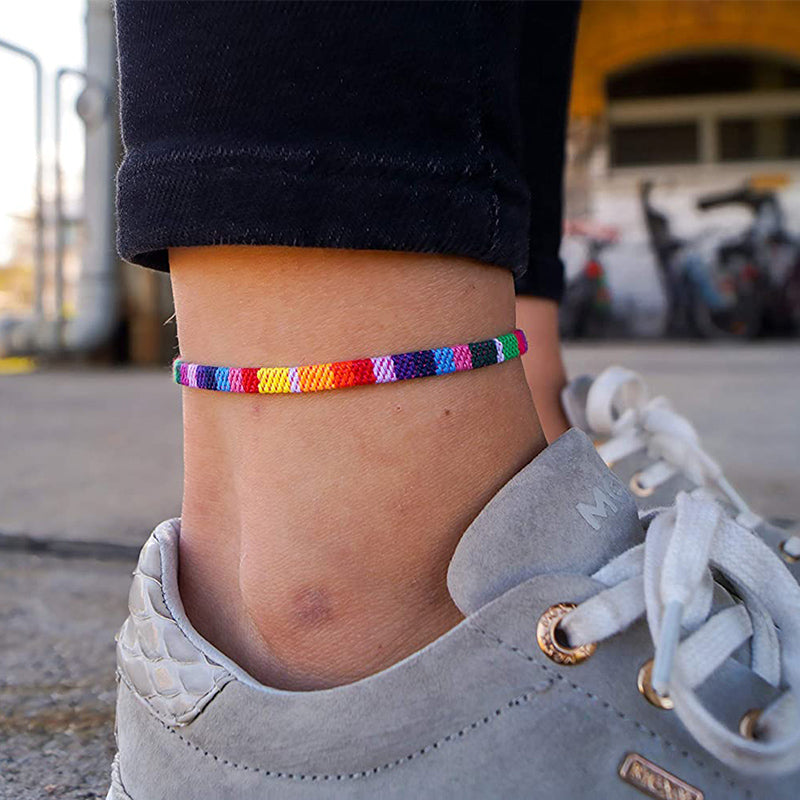 Nettjade™"Liebe ist Liebe" Regenbogen-Armband und Fußkettchen