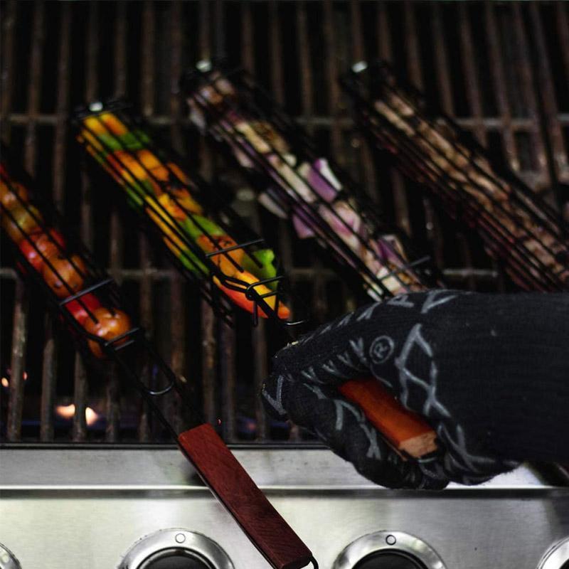 Nettjade™Wiederverwendbarer Kabob Grillkorb