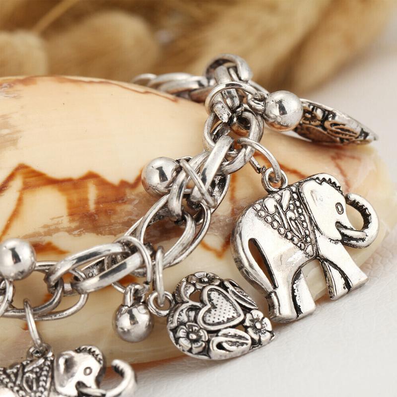 Nettjade™ Handgemachte Vintage Elefanten Fußkettchen