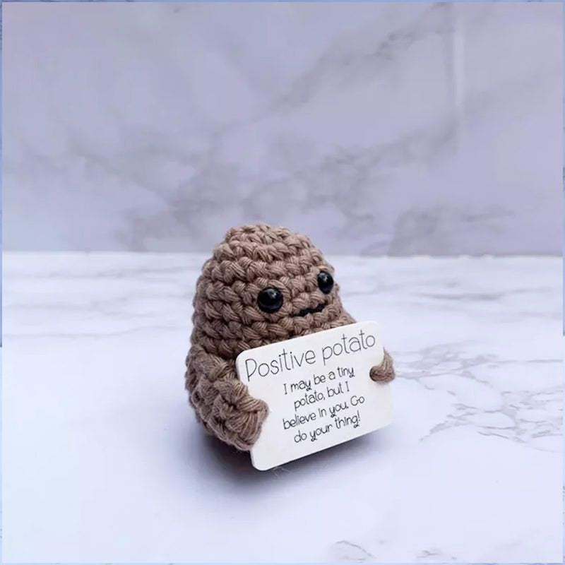 Lustiges Geschenk - Gestrickte positive Kartoffel