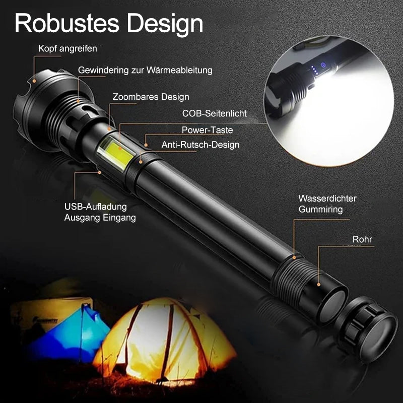 🔥Schlussverkauf🔥Wiederaufladbare taktische LED-Laser-Taschenlampe