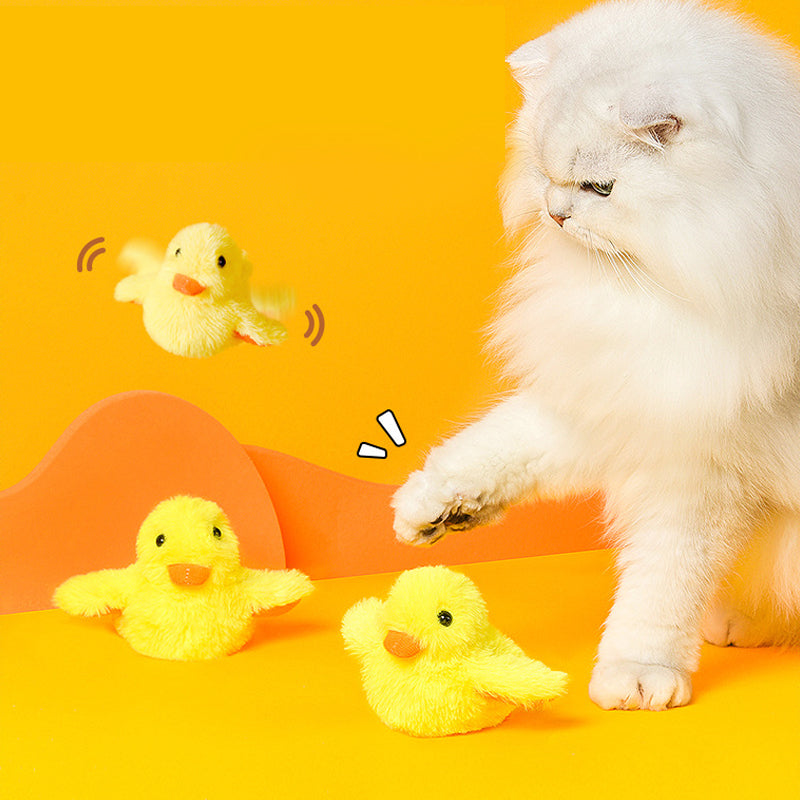 Gelbes Entenspielzeug für Katze