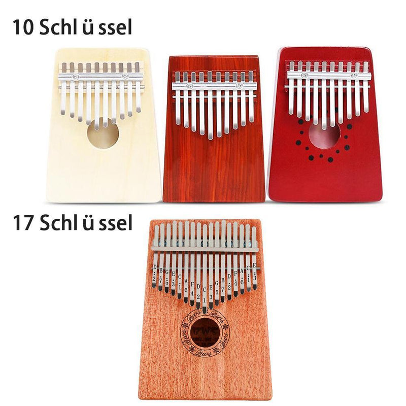 Nettjade™  Kalimba Daumenklavier Thumb Piano, 10 oder 17 Schlüssel