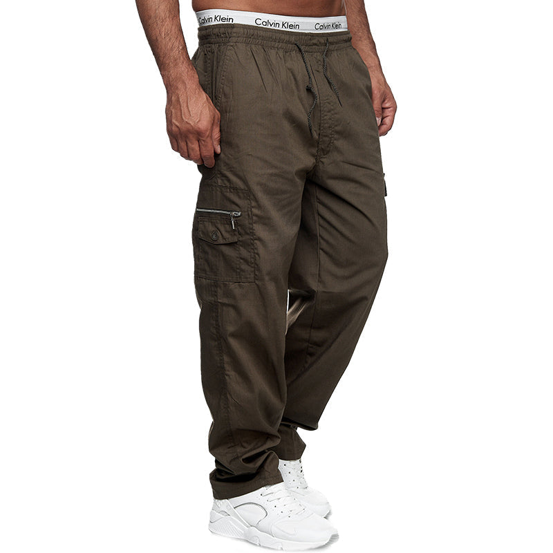 Lässige lockere Herrenhose mit mehreren Taschen