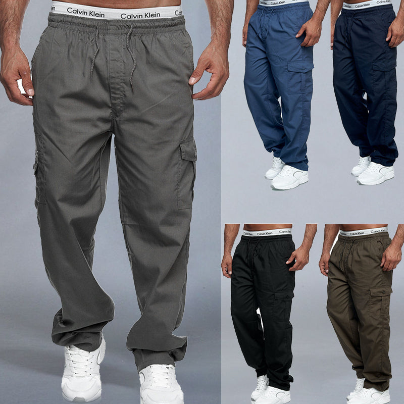 Lässige lockere Herrenhose mit mehreren Taschen