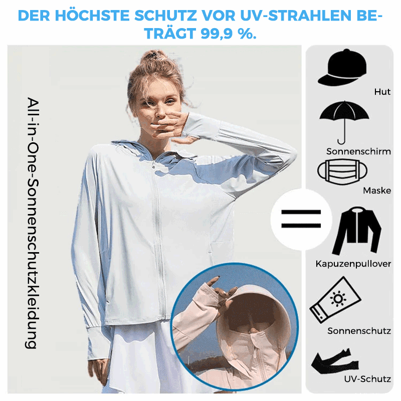 Leichter Sonnenschutz-Hoodie im Freien