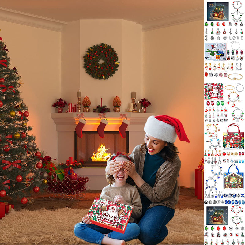 24 Tage Countdown-Kalender DIY Weihnachten Adventskalender Armbänder Set