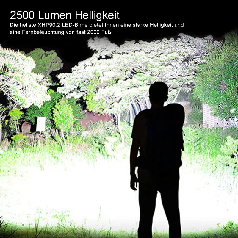 🔥Schlussverkauf🔥Wiederaufladbare taktische LED-Laser-Taschenlampe