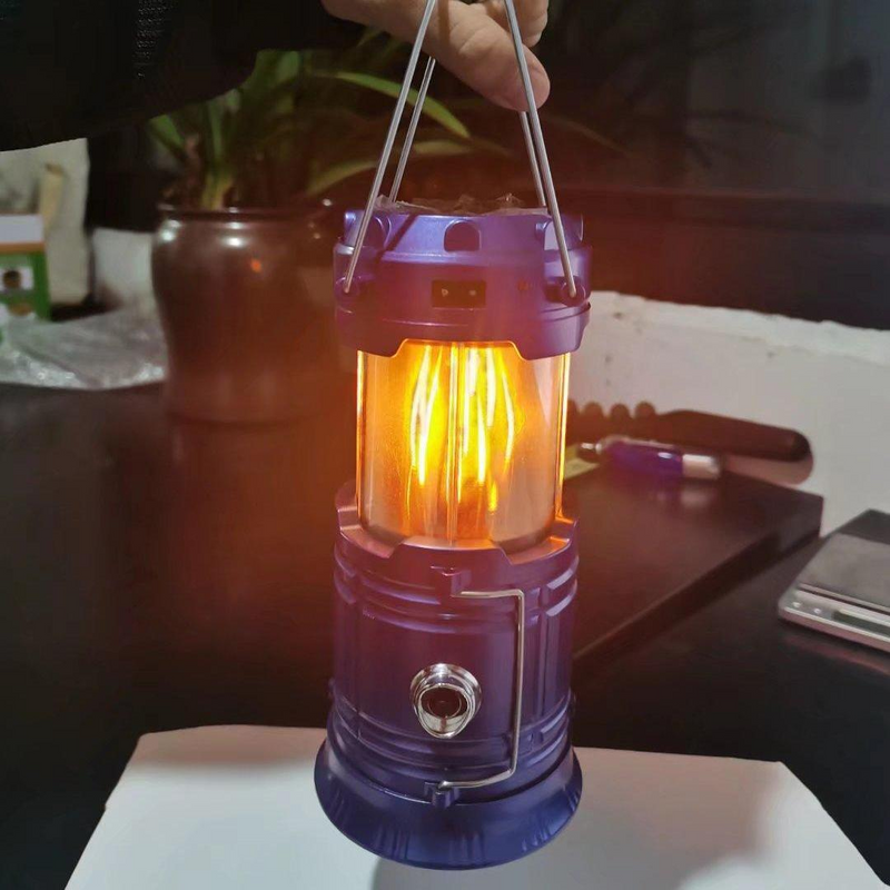 Solar wiederaufladbare LED Laterne für Camping, mit Lithiumbatterie
